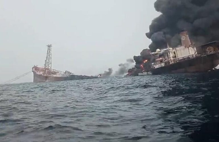 VIDEO | Una explosión de una gran plataforma petrolera nigeriana deja diez desaparecidos