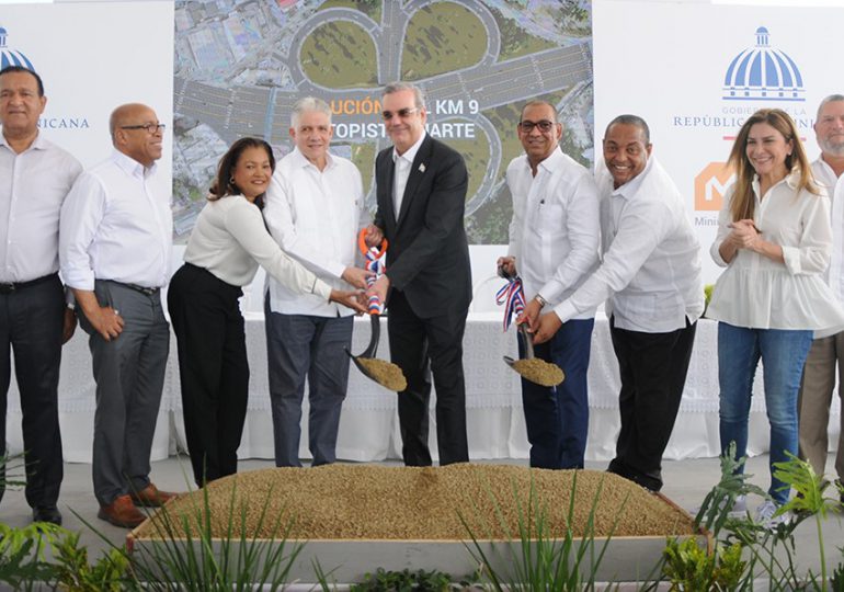 Presidente Abinader dejó iniciados trabajos de ampliación Km 9 de la autopista Duarte
