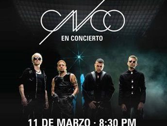 CNCO presenta concierto en el Teatro Nacional este 11 de marzo