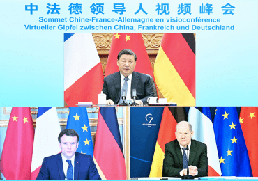 Presidente chino pide "una gran mesura" en Ucrania en conversación con Macron y Scholz