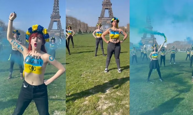 Desde París, grupo FEMEN dice no a la guerra