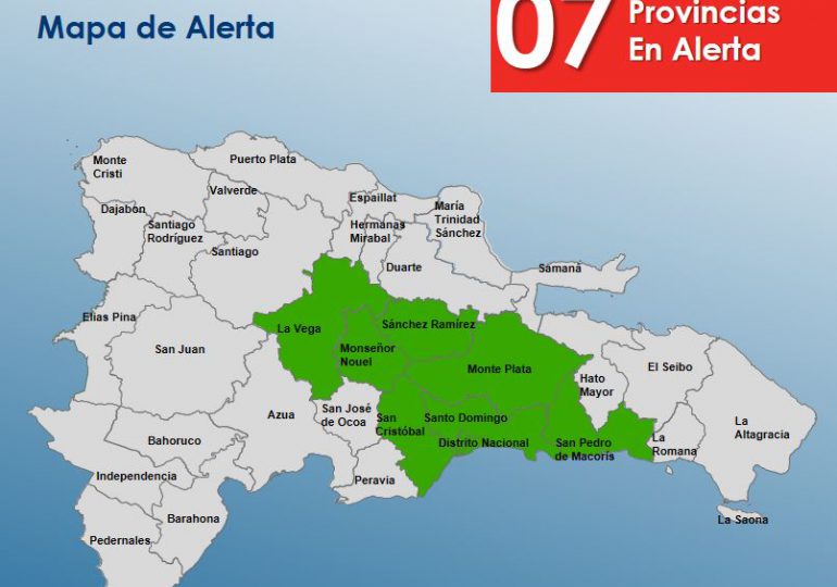 COE amplia y mantiene nivel de alerta verde siete provincias del país