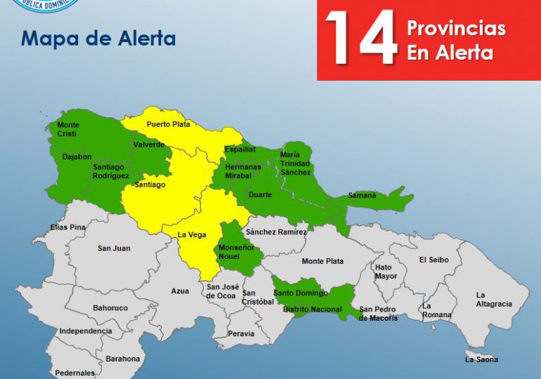 COE aumenta a 11 las provincias de alerta verde y coloca 03 provincias en alerta amarilla