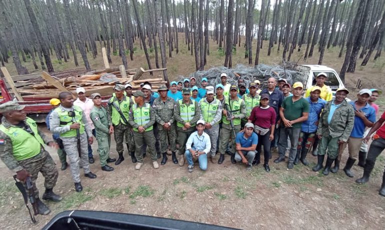 Medio Ambiente realiza operativo de control y recuperación en proyecto forestal Sabana Clara, provincia Dajabón