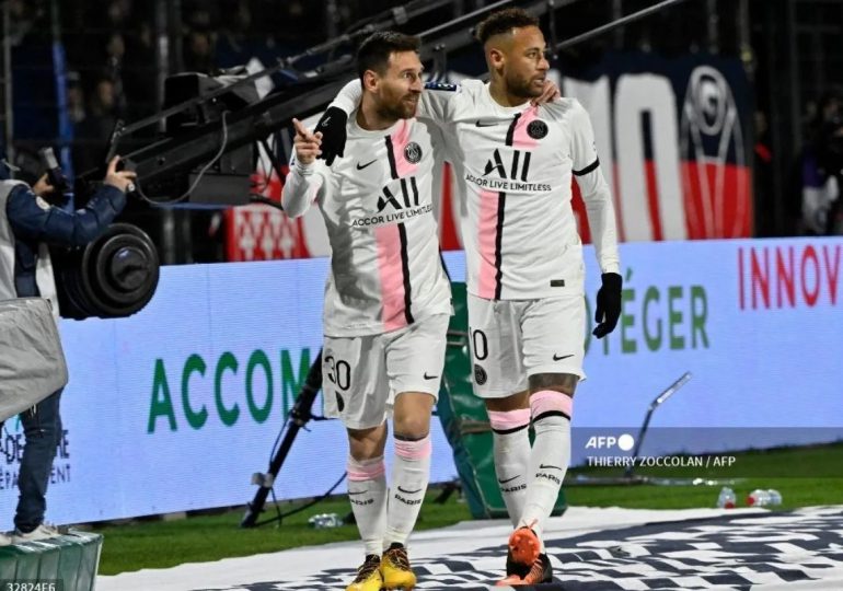 Mbappé, Neymar y Messi se divierten con un 6-1 en Clermont
