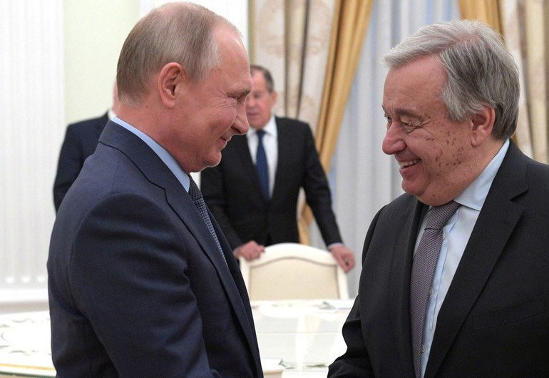 Putin dice a Guterres que aún tiene "esperanzas" en negociaciones con Ucrania