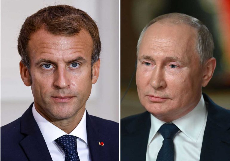 Putin dice a Macron que Occidente debe dejar de suministrar armas a Ucrania