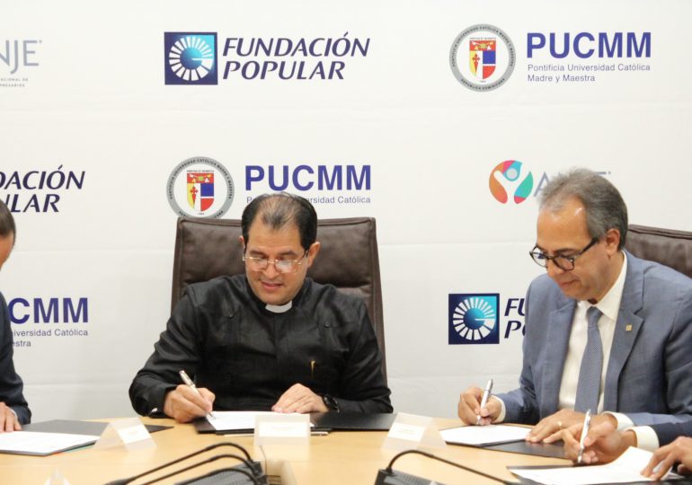 PUCMM, ANJE y Fundación Popular establecen alianza en favor de la educación en temas de sostenibilidad empresarial