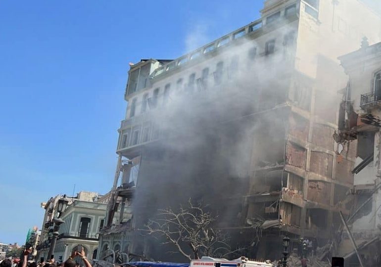 Hotel Saratoga de Cuba derrumbado parcialmente por fuerte explosión