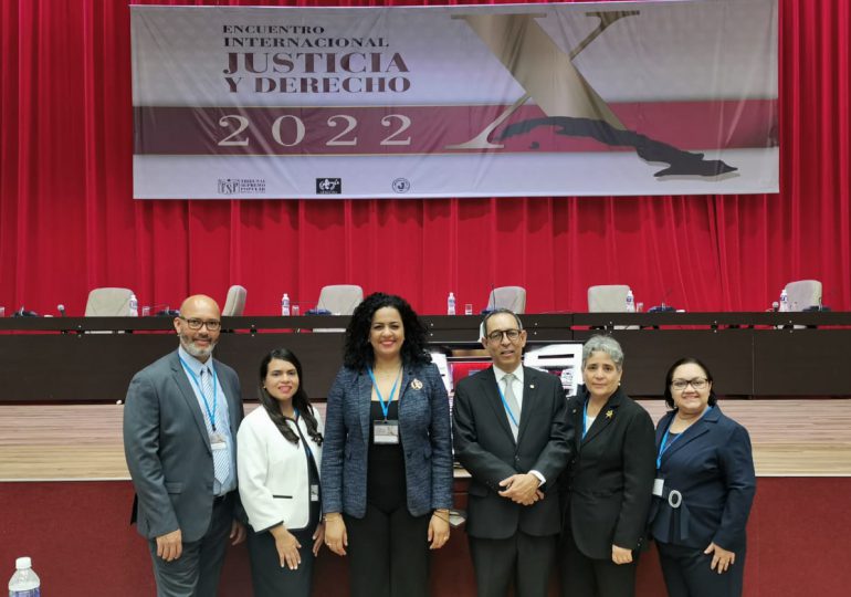 Delegación del Poder Judicial dominicano participa en el X Encuentro Internacional Justicia y Derecho 2022