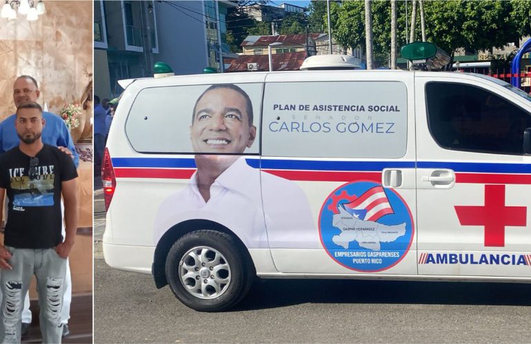 Senador Carlos Gómez entregó dos modernas ambulancias en Espaillat