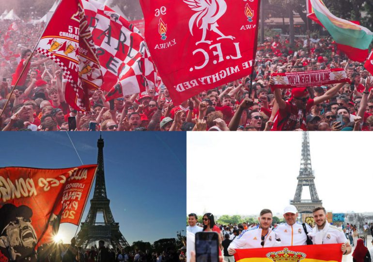 Locura en París por la final de la Champions, Liverpool vs Real Madrid
