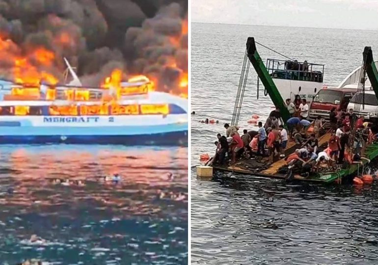 Siete muertos por incendio en ferry en Filipinas