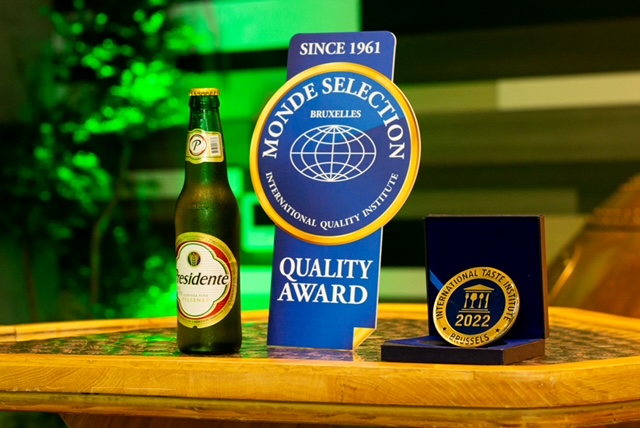 Cerveza Presidente es reconocida mundialmente por su sabor y calidad