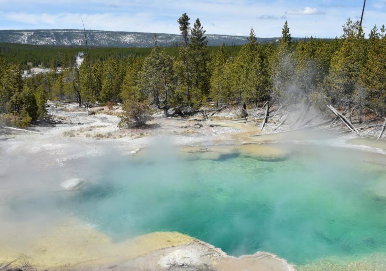 Encuentran restos humanos en aguas termales del parque de Yellowstone de EEUU