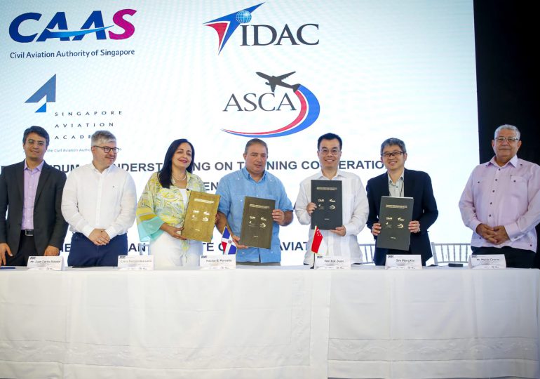 IDAC suscribe memorando de entendimiento con Autoridad Aeronáutica de Singapur