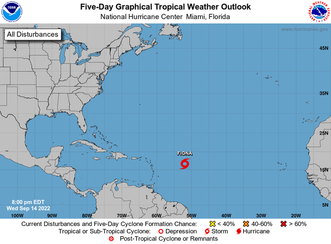 Se forma tormenta tropical Fiona a Este de las Antillas Menores