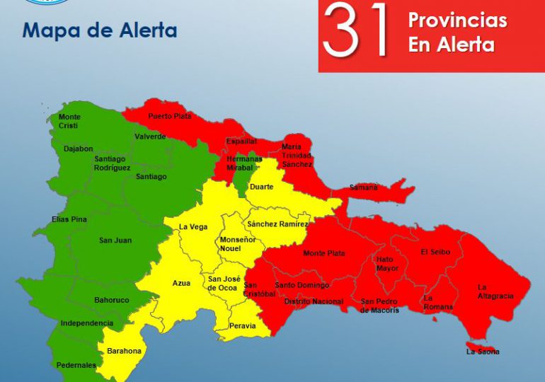 COE incrementa a 31 provincias en alerta ante tormenta Fiona