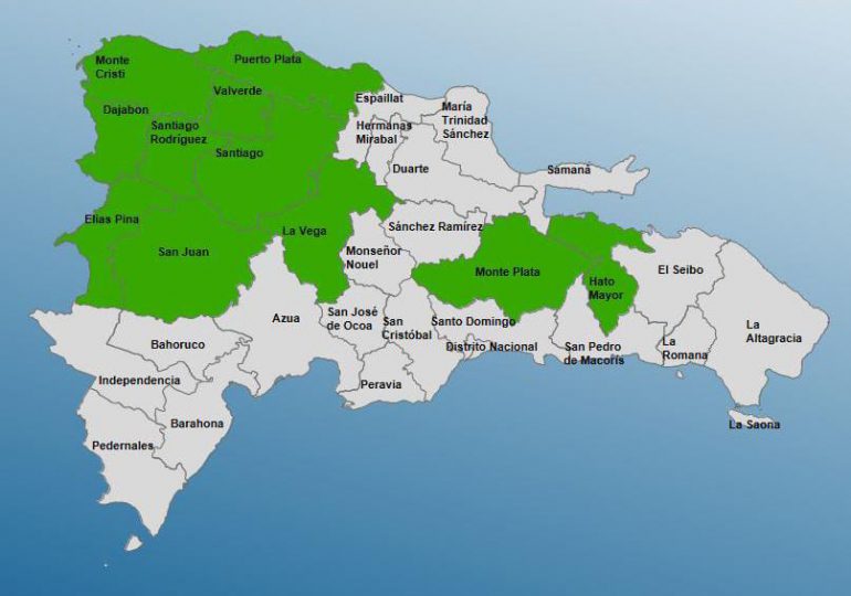 COE mantiene 11 provincias en alerta verde por incidencia de vaguada