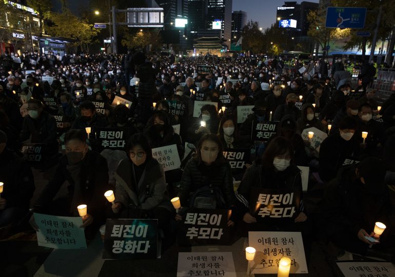 Corea del Sur celebró vigilias para las víctimas de la tragedia de Halloween