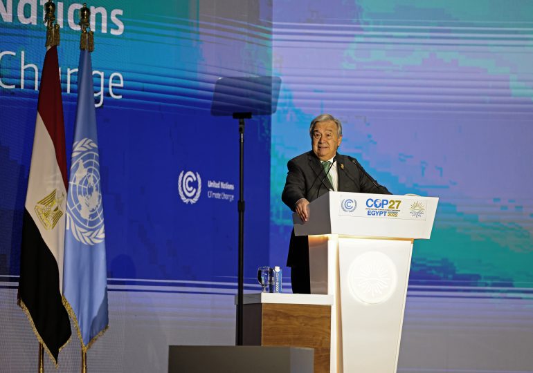 Secretario general de la ONU pide un acuerdo "ambicioso" sobre el clima en la COP27