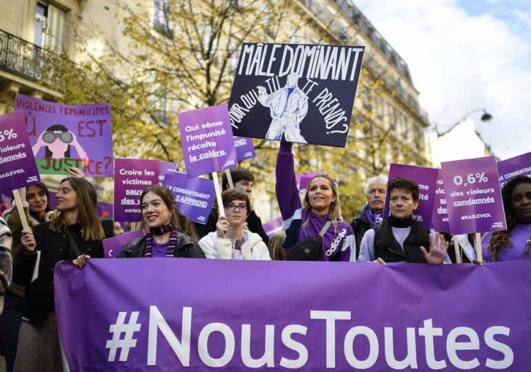 Realizan manifestaciones en Francia contra la "impunidad" de los agresores de mujeres