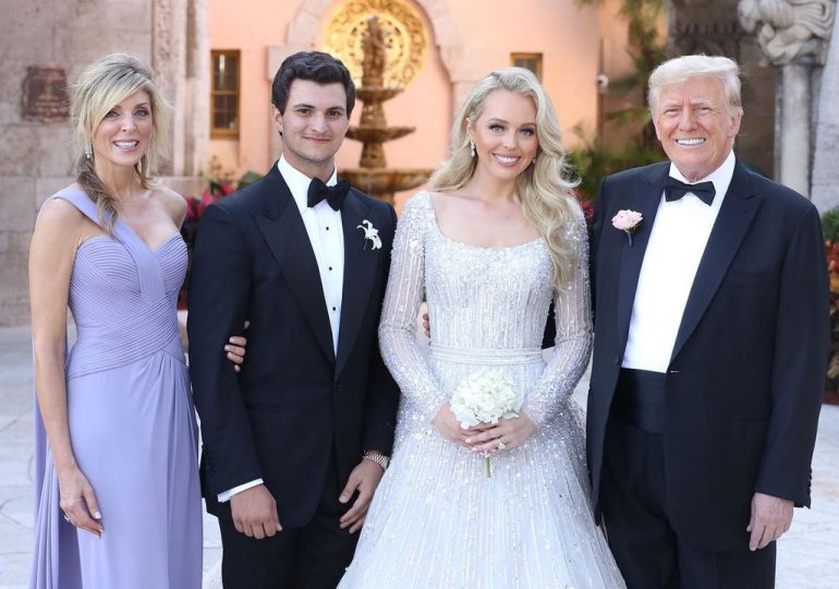 En fotos: Tiffany, hija menor de Donald Trump, se casó con el multimillonario Michael Boulos en Mar-a-Lago