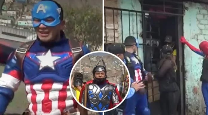 Policías se disfrazan de Avengers para capturar a vendedores de droga en Perú