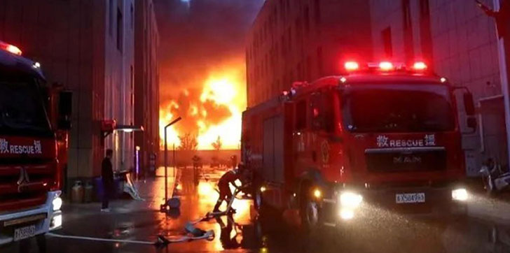 Mueren 36 personas en el incendio de una fábrica en China