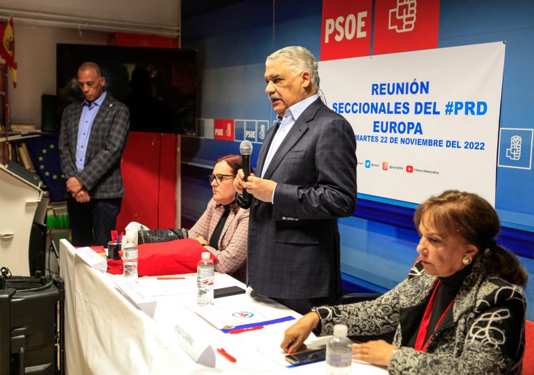 Miguel Vargas recibe apoyo de seccionales PRD en Europa como precandidato presidencial