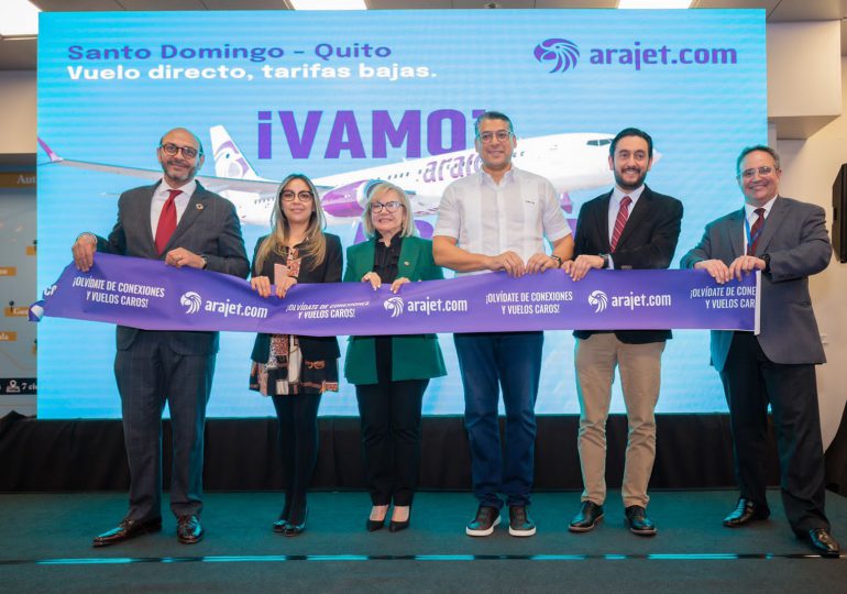 Arajet inaugura rutas a Ecuador y sobrepasa los 67 mil tickets vendidos