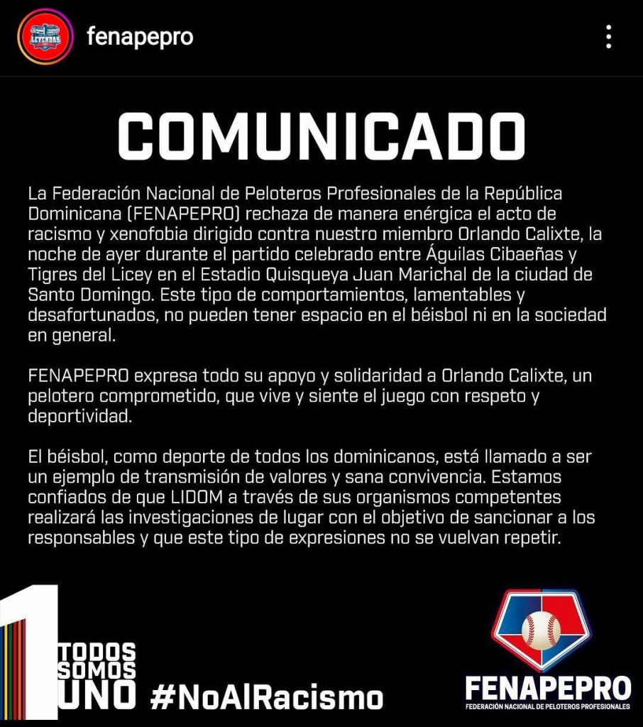 Peloteros consideran como racismo y xenofobia canción colocada a jugador de  Águilas en estadio Quisqueya | RC Noticias