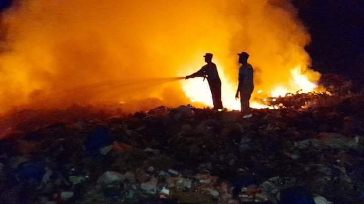 Se registra incendio en vertedero de Gaspar Hernández