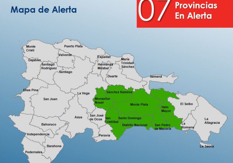 COE amplía alerta verde a 7 provincias