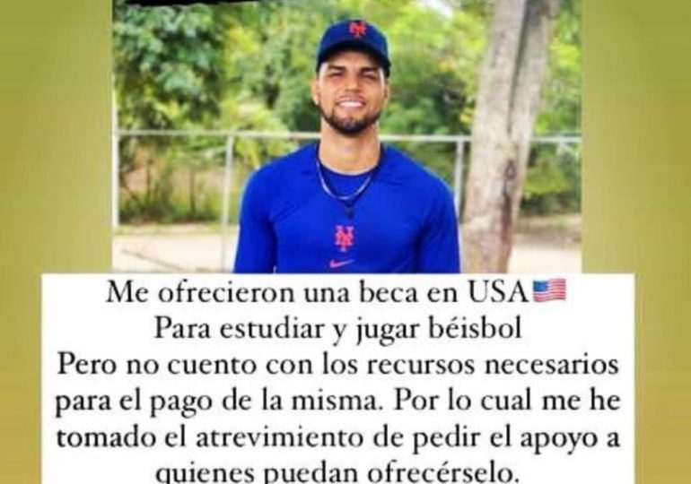 Prospecto pide ayuda para estudiar y jugar béisbol en EE.UU. tras ganar beca