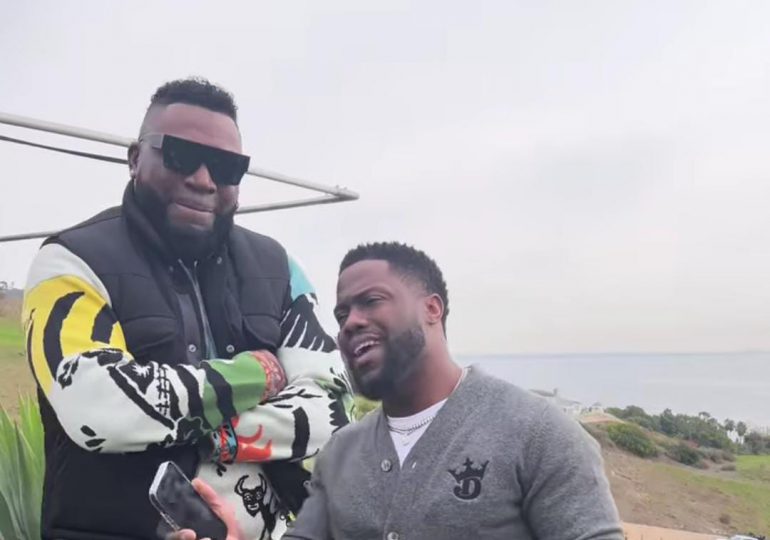 Kevin Hart mientras comparte con David Ortiz afirma que ama los dominicanos