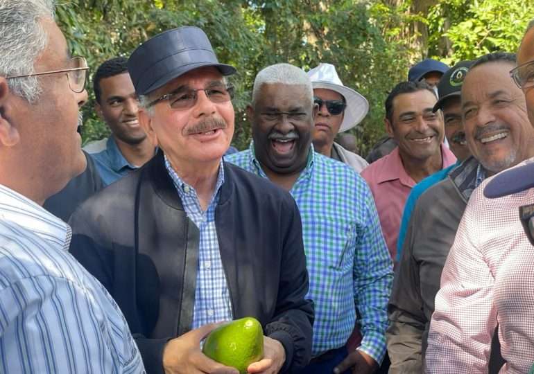 Danilo Medina escucha y conoce situación de productores aguacate de Azua