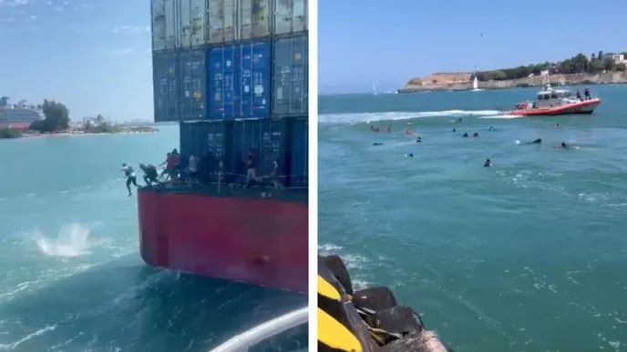 VIDEO | Detienen a 19 indocumentados que llegaron en una barcaza a la bahía de San Juan, Puerto Rico