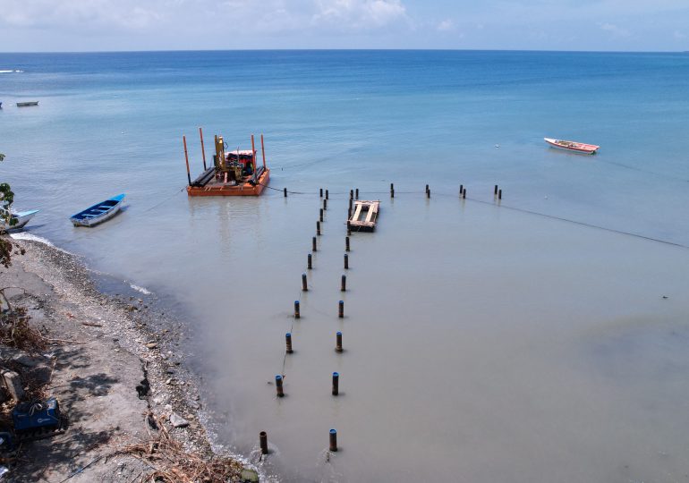 VIDEO | Director de APORDOM supervisa construcción de muelle pesquero de Palenque