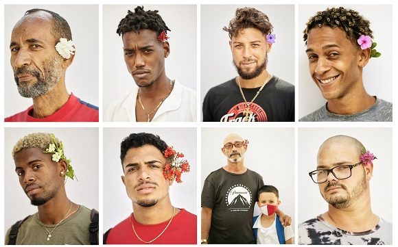 Con una flor como único elemento, fotógrafa cubana cuestiona estereotipos masculinos