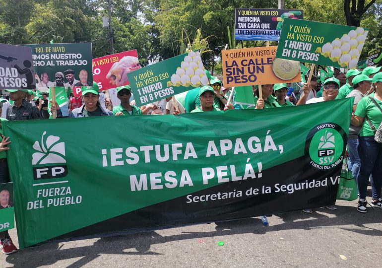 GALERÍA | Con llegada de Leonel, FP inicia marcha contra alto costo de la vida, desempleo e inseguridad