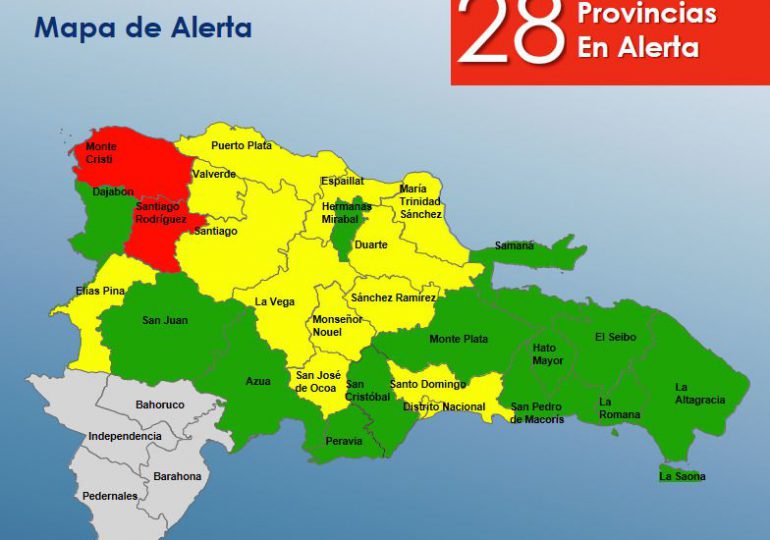 VIDEO | COE coloca 02 provincias en alerta roja, mantiene 13 en amarilla y 13 en verde por vaguada