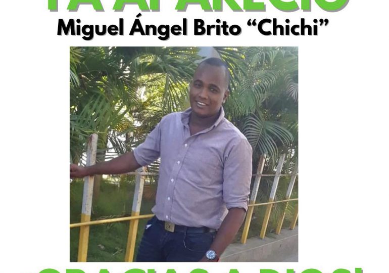 Encuentran con vida al joven Miguel Ángel Brito "Chichi" que había sido reportado como desaparecido