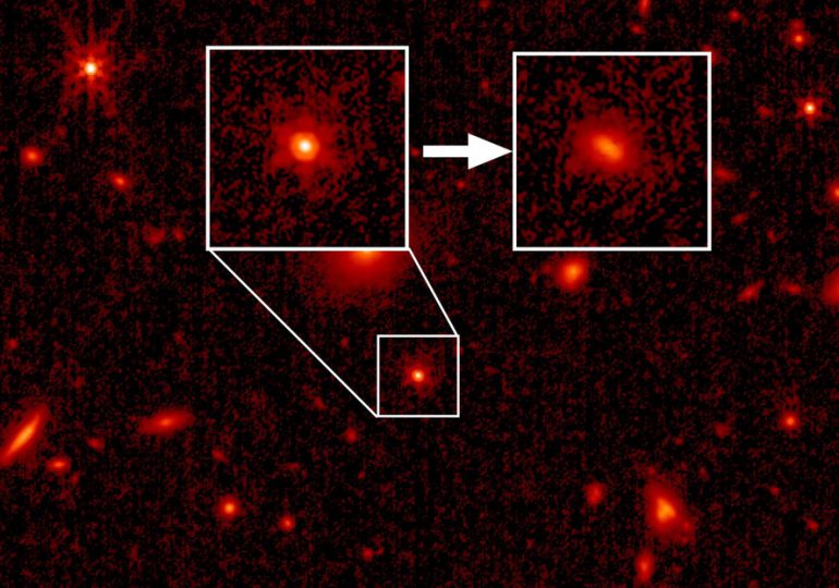 Observan por primera vez en el universo temprano una galaxia que alberga un agujero negro supermasivo