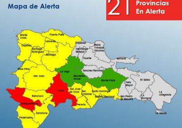 COE mantiene 21 provincias en alertas por efectos de una vaguada