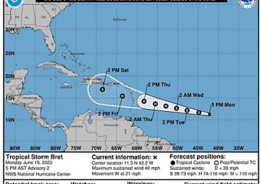 Tormenta Bret; alerta de huracán para Puerto Rico, Dominicana y Haití