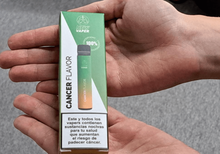 Lanzan en España un vapeador 'con sabor a cáncer'