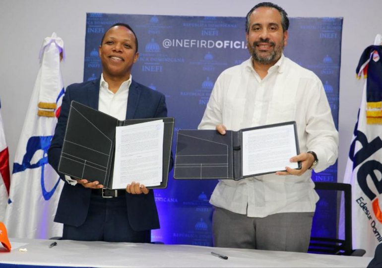 INEFI y EDESUR firman acuerdo para iluminar instalaciones deportivas en escuelas