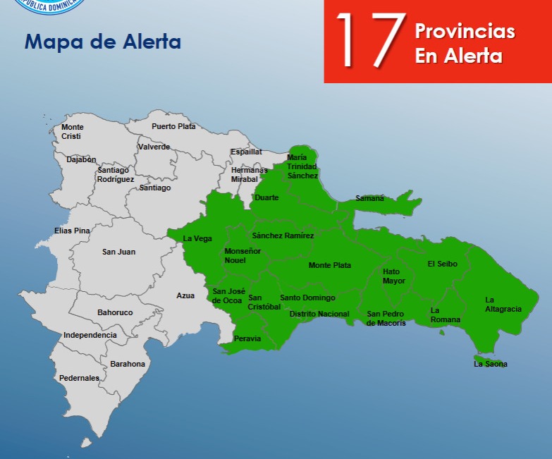 Coe Aumenta A Las Provincias En Alerta Verde Por Onda Tropical Y Vaguada Rc Noticias