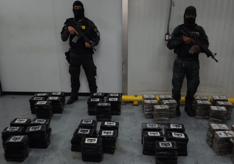 VIDEO | Ocupan en Caucedo 200 paquetes de presunta cocaína en cajas de guineos